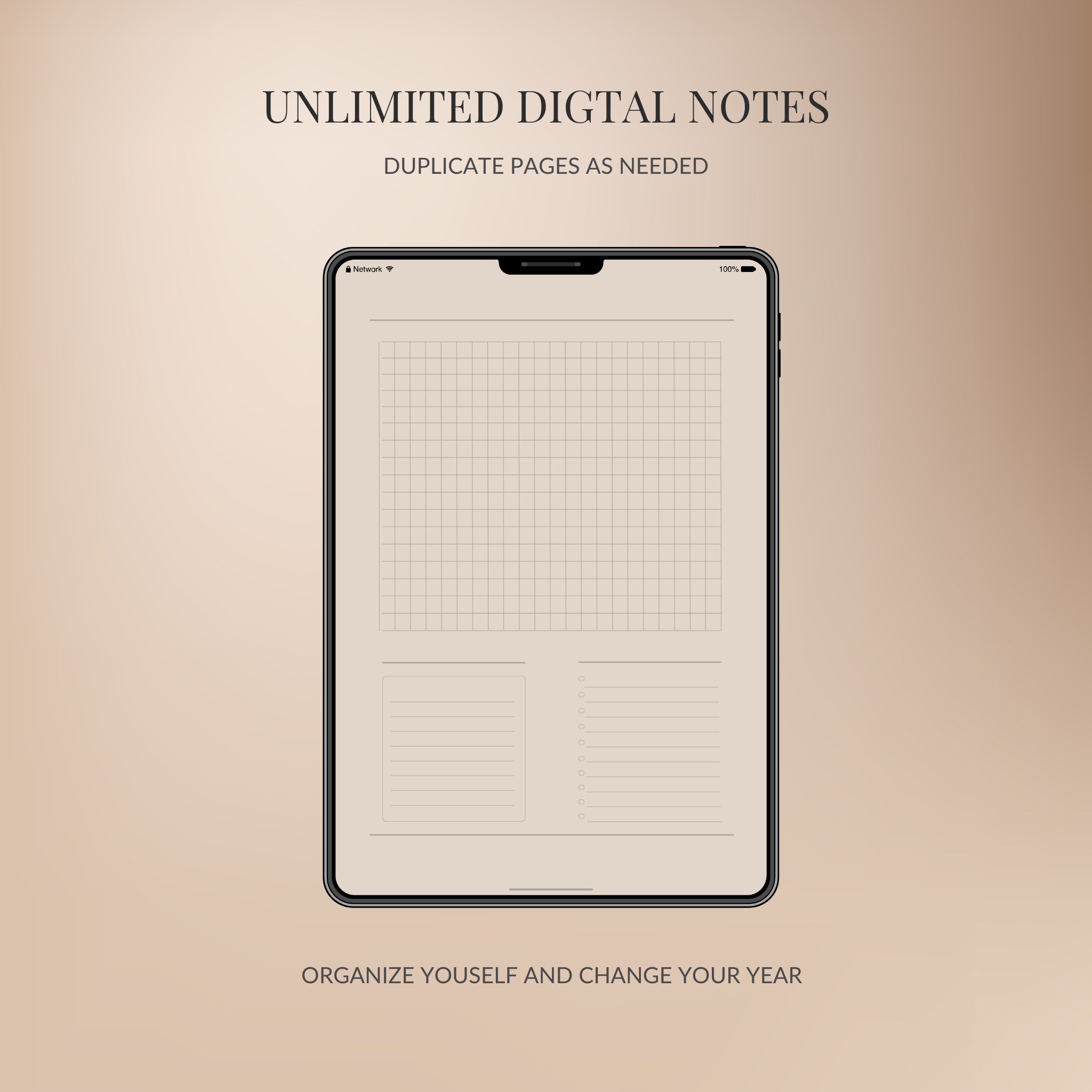 Digital Daily, Weekly & Year Planner for iPad